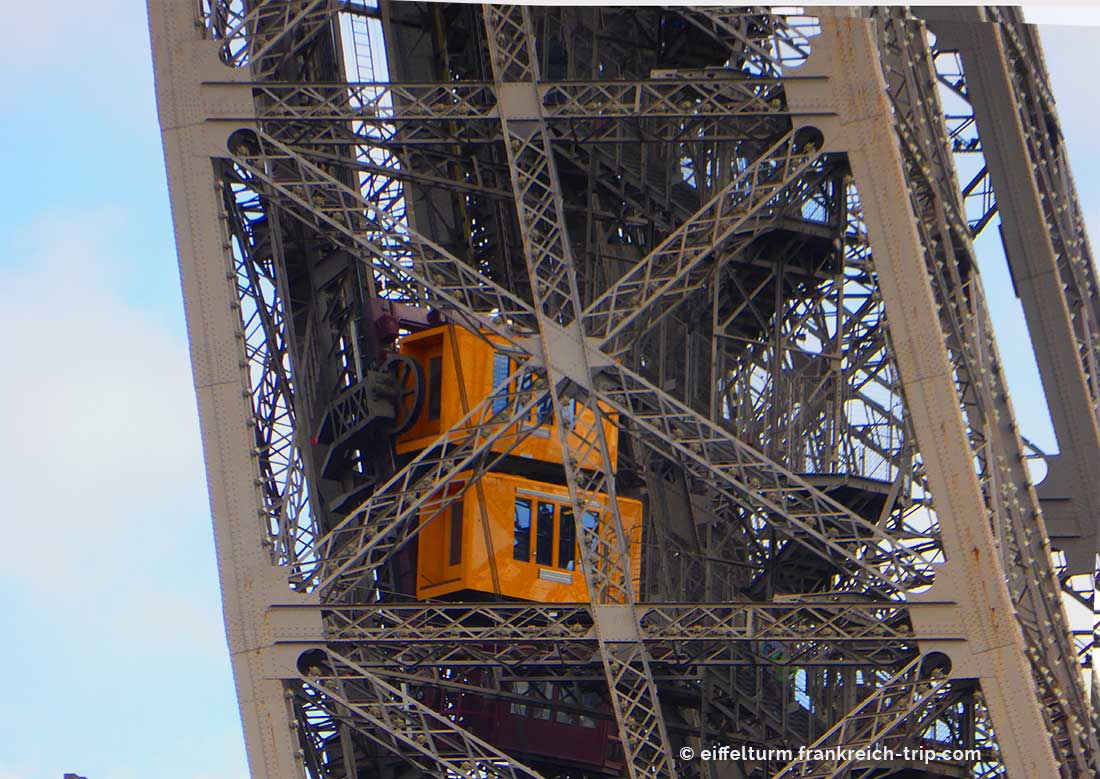 Eiffelturm Aufzug Im Westpfeiler Eiffelturm Paris